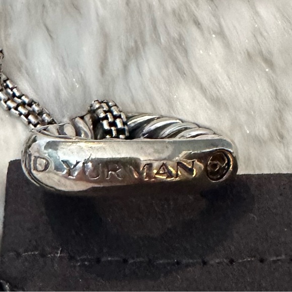 Authentic David Yurman Sterling Silver Open Heart Cable Necklace - Picture 6 of 16